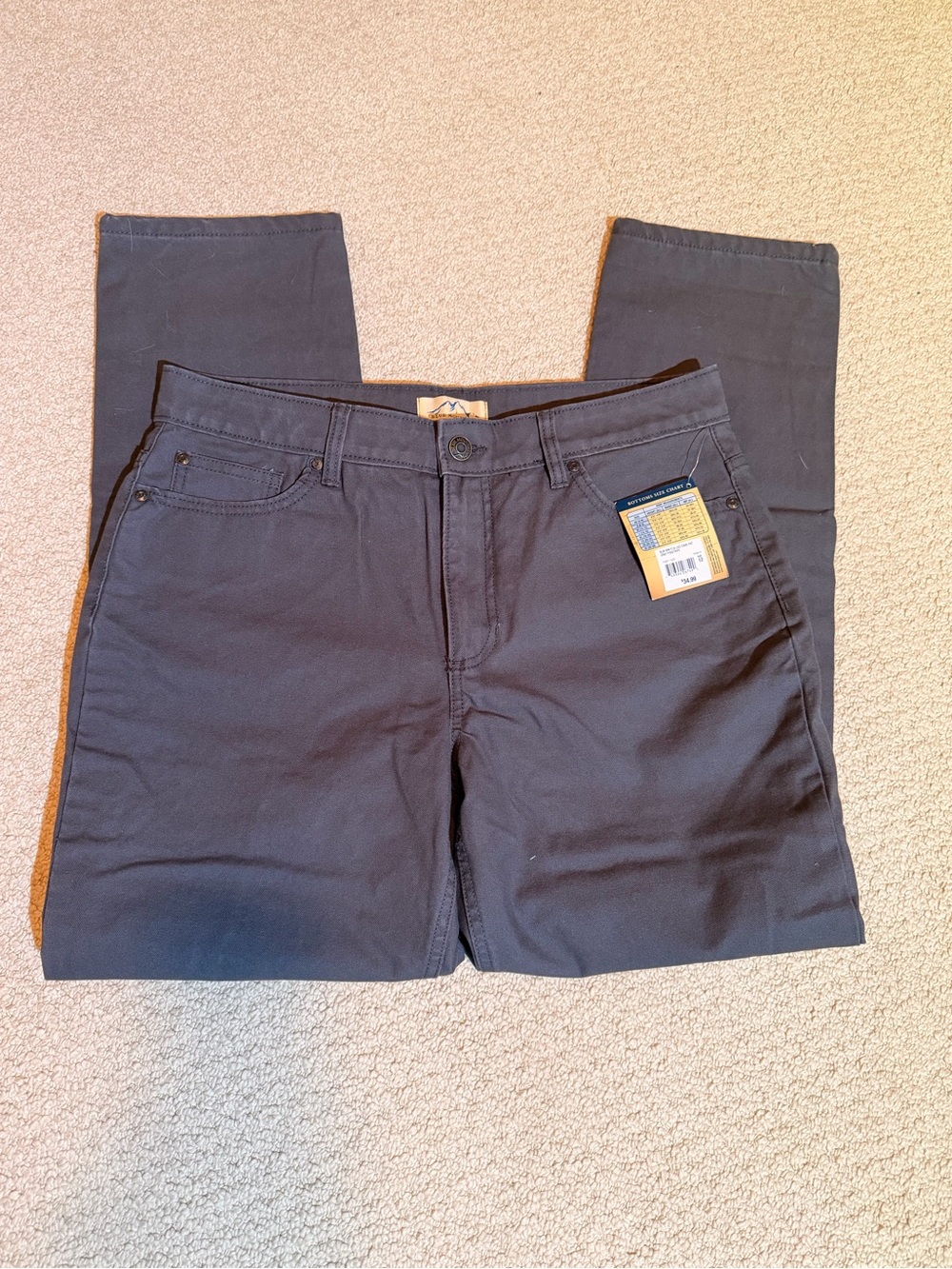 Straight Dark Gray, Fleece Lined Jeans